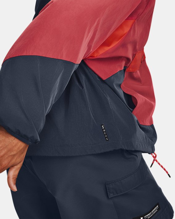 Men's UA RUSH™ Woven ½ Zip Anorak Jacket in Gray image number 5